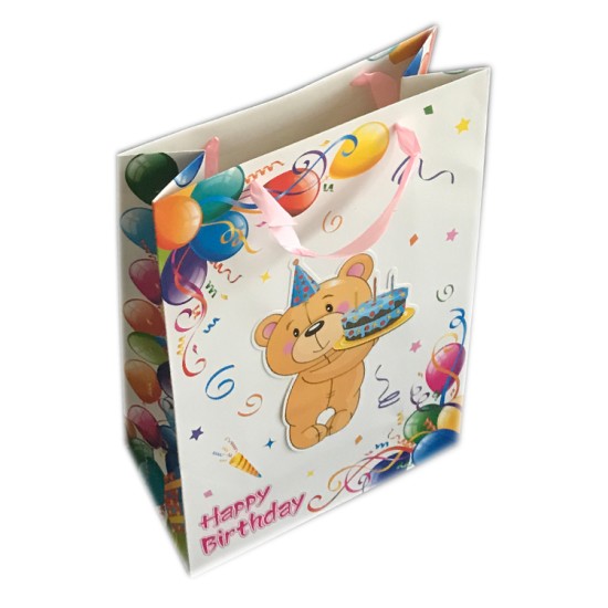 Baby Thema mit 3D Teddybär Geschenktüte - CKK002 - Mytortenland